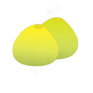 胡柚水果食物写实手绘矢量元素