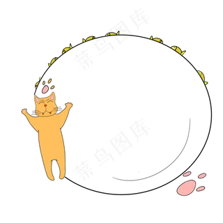 儿童节小猫边框