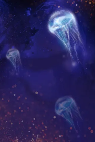 创意合成唯美水母