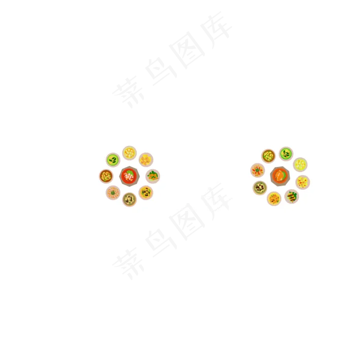 2020年夜饭装饰,免抠元素(2000X2000(DPI:300))psd模版下载