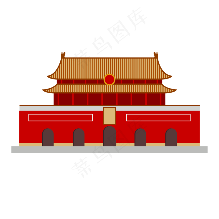 扁平风简约中国*(4000X4000(DPI:300))ai矢量模版下载
