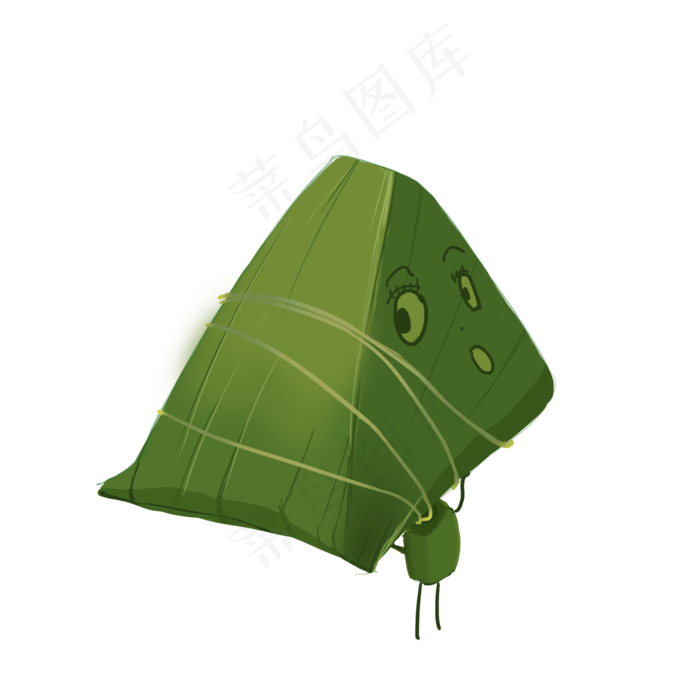 手绘端午节拟人粽子装饰元素