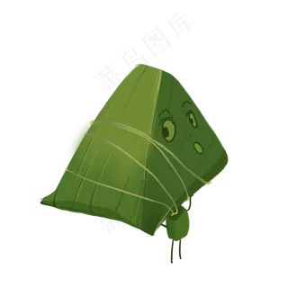 手绘端午节拟人粽子装饰元素