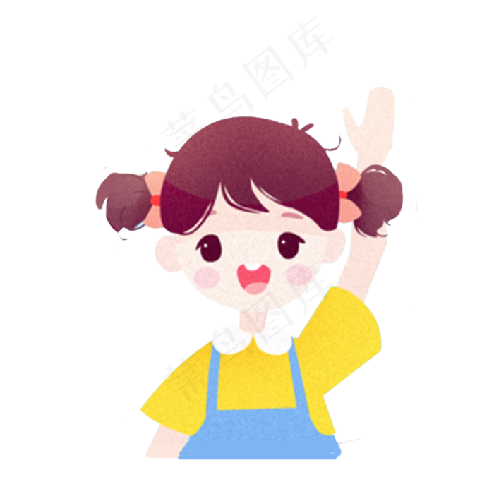 儿童节可爱的小女生素材