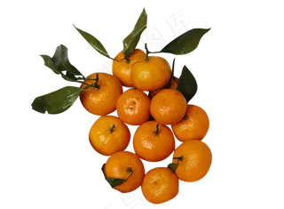 一堆水果橘子零食