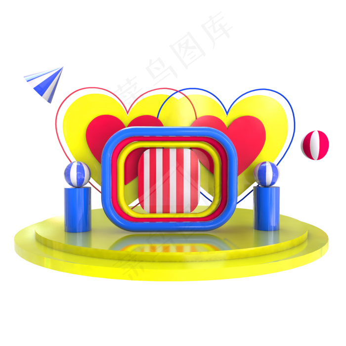 C4D618电商大促商品展台