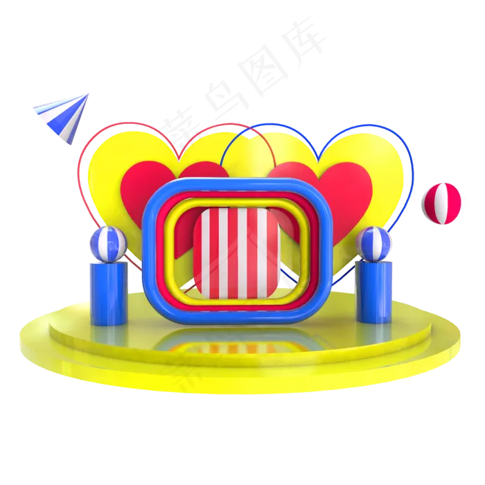 C4D618电商大促商品展台(2000*2000px 300 dpi )