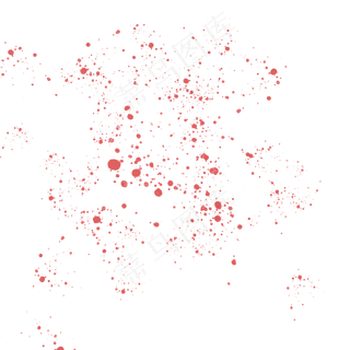 红色墨点漂浮素材,免抠元素