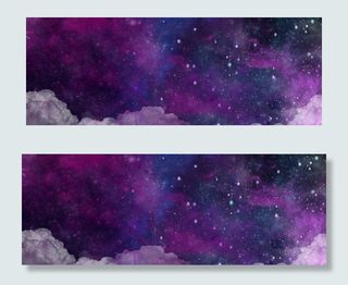 星空紫色渐变唯美梦幻banner