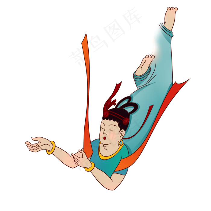 敦煌飞天仕女