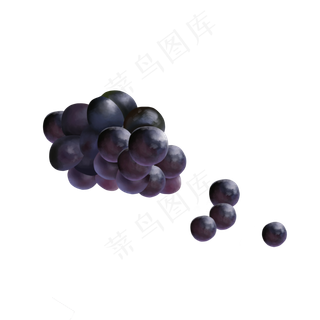 紫色葡萄手绘水彩风清新葡萄PNG图,免抠元素