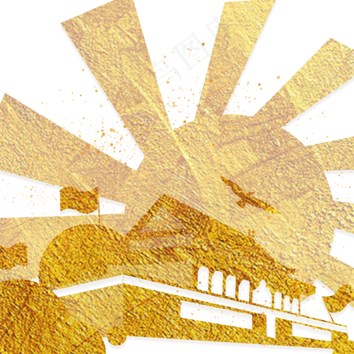撒金粉庆祝国庆金色*太阳鸽(2000X2000(DPI:300))psd模版下载