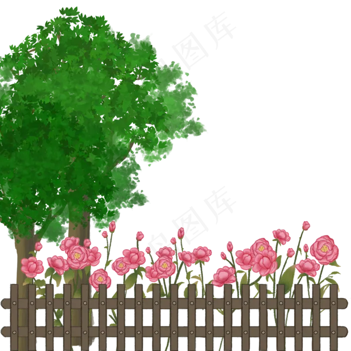 手绘花朵边框(2000X2000(DPI:300))psd模版下载