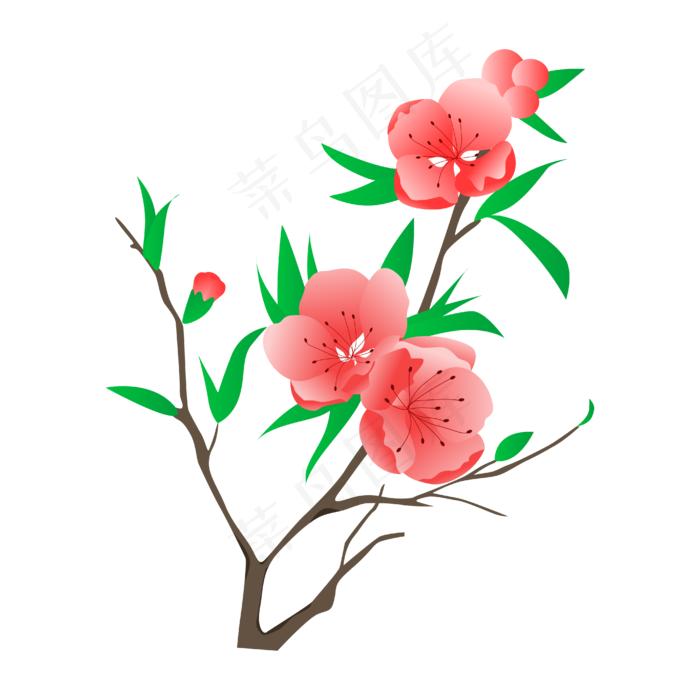 矢量免扣卡通梅花(4167*4167px 300 dpi )ai矢量模版下载