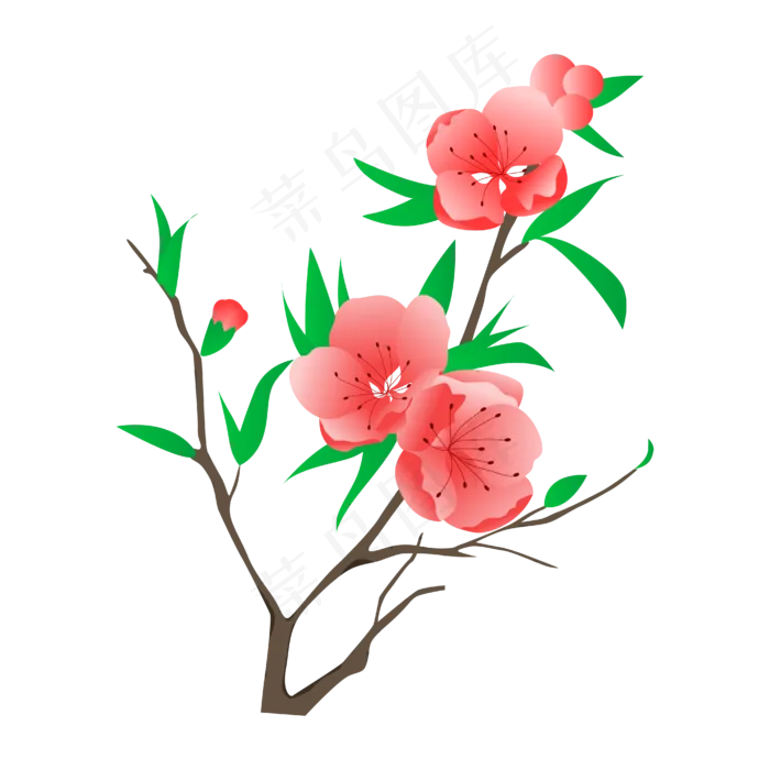 矢量免扣卡通梅花(4167*4167px 300 dpi )ai矢量模版下载