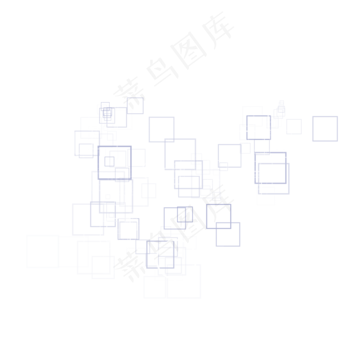 方形漂浮氛围装饰城,免抠元素(2000*2000px)psd模版下载