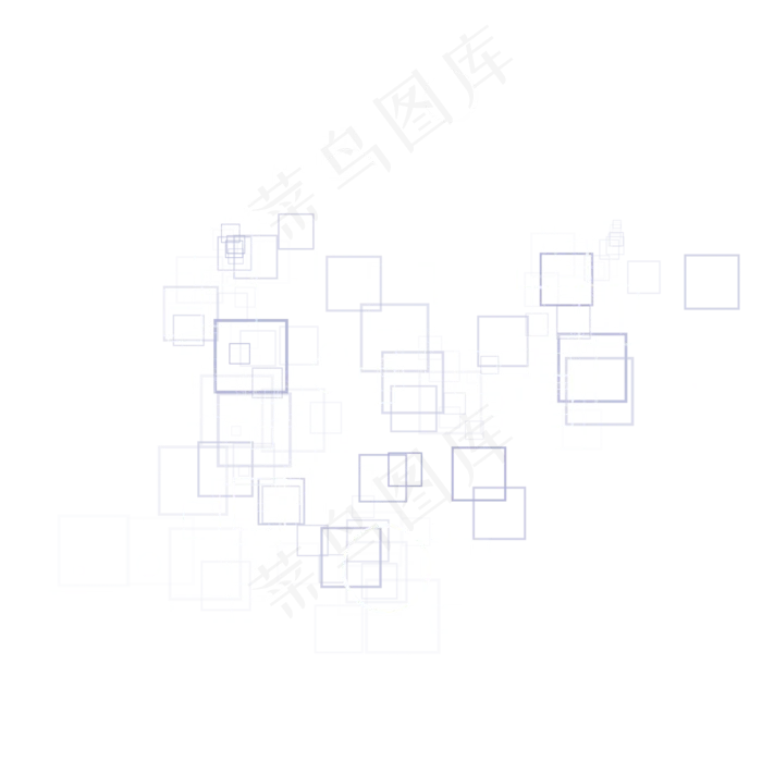 方形漂浮氛围装饰城,免抠元素(2000*2000px)psd模版下载