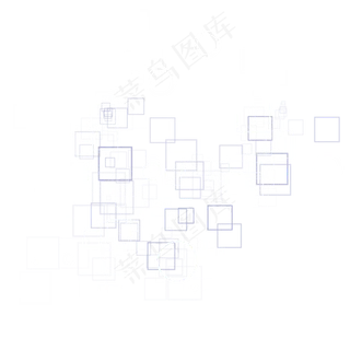 方形漂浮氛围装饰城,免抠元素