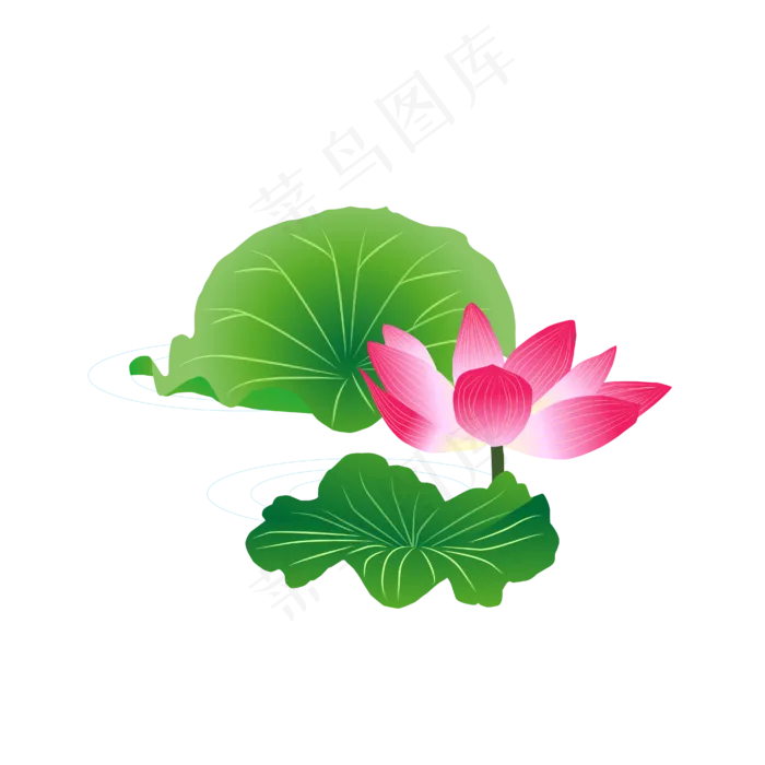 卡通粉色莲花免扣(4167*4167px 300 dpi )ai矢量模版下载