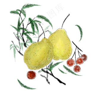 梨子香梨黄金水果热带PNG甜美