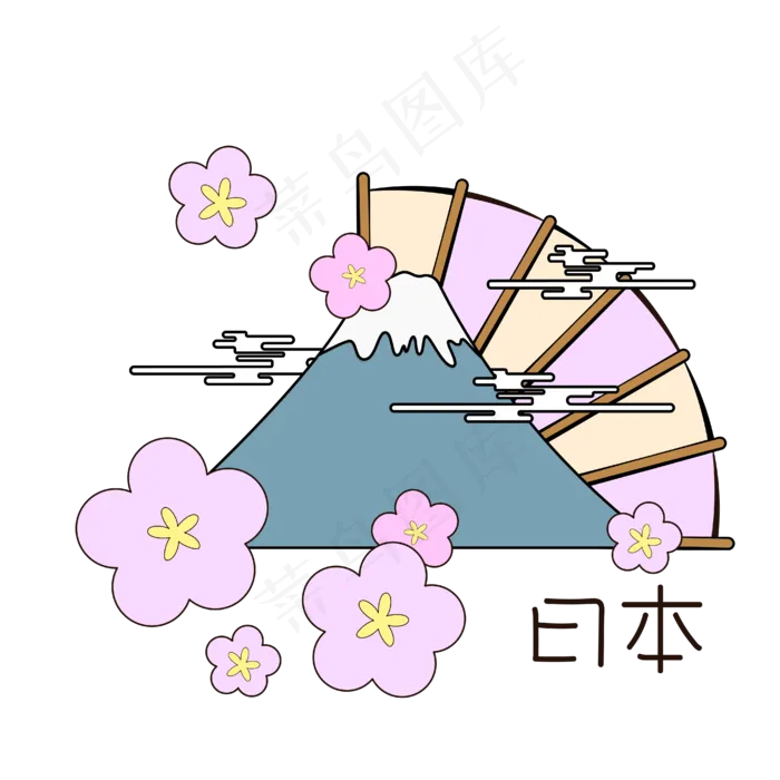 矢量卡通免扣日本,免抠元素(2000X2000(DPI:300))ai矢量模版下载