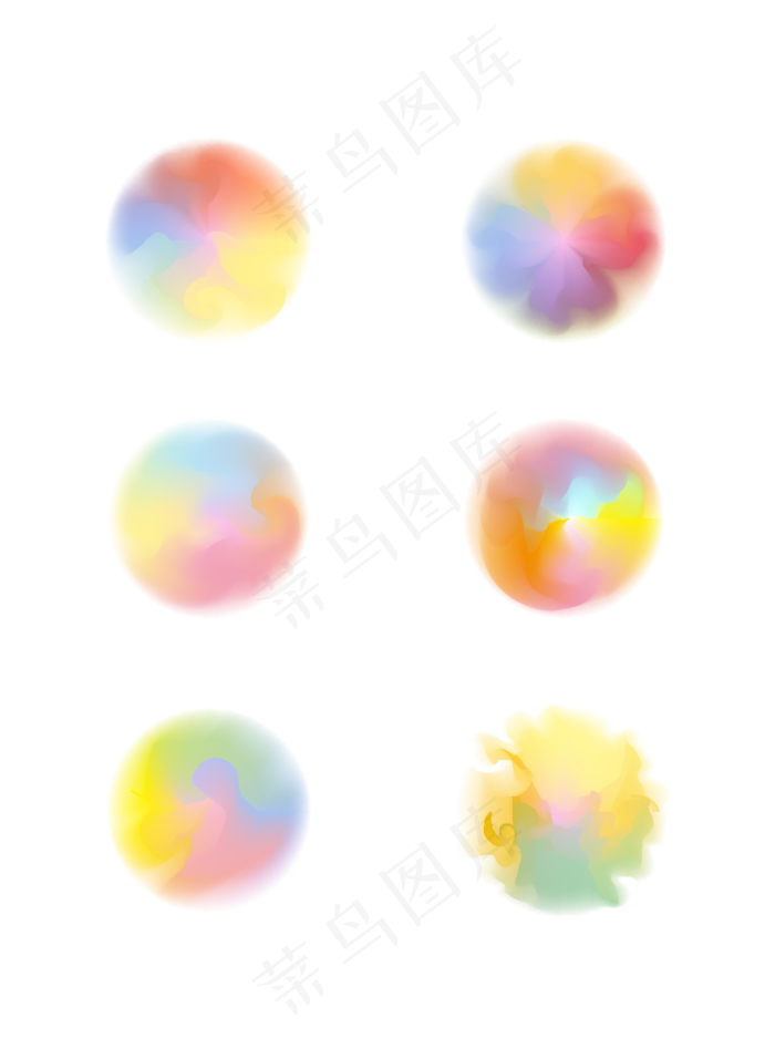 水彩晕染渐变水墨墨迹设计元素(2000X2000(DPI:150))ai矢量模版下载