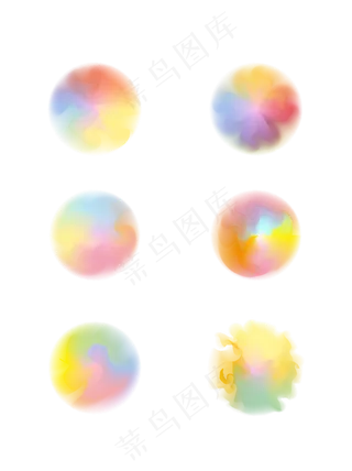 水彩晕染渐变水墨墨迹设计元素