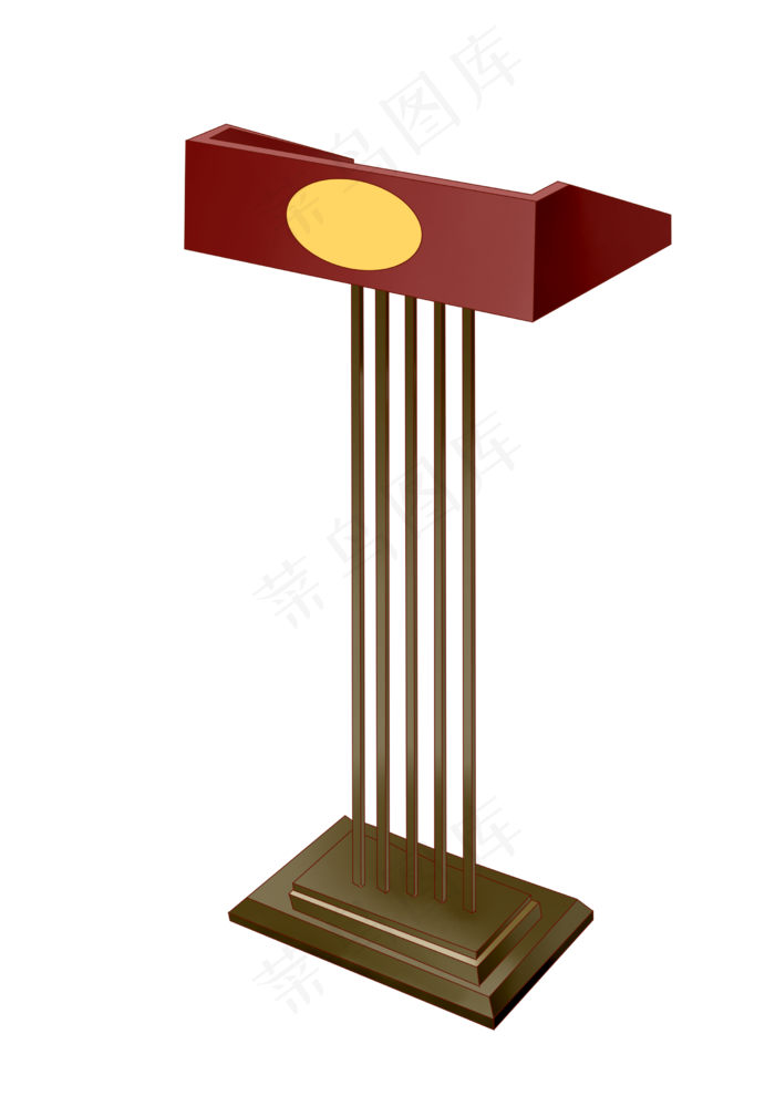 卡通新闻台子插画