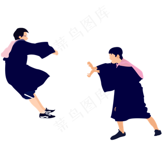 搞怪毕业照免扣矢量图