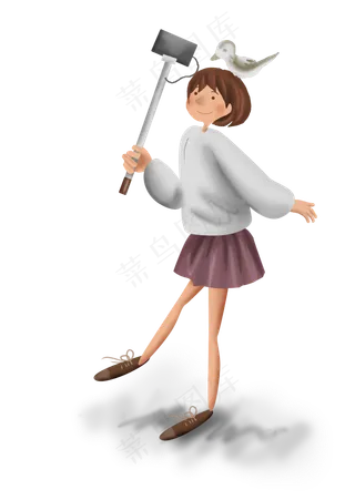 世界旅游日拍照的女孩