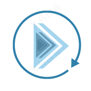 科技播放器风格箭头方向指示工具,免抠元素