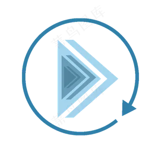 科技播放器风格箭头方向指示工具,免抠元素