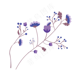 矢量手绘卡通花束