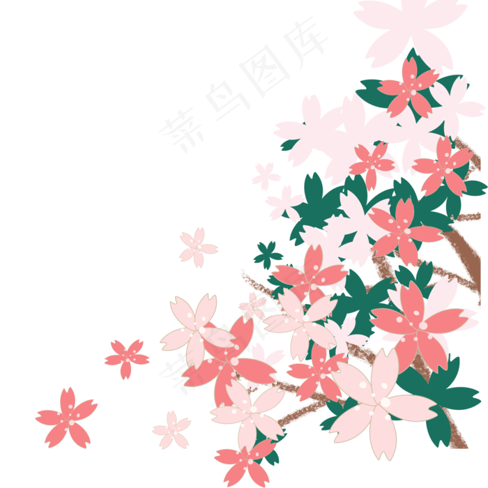 樱花桃花(2000X2000(DPI:300))psd模版下载