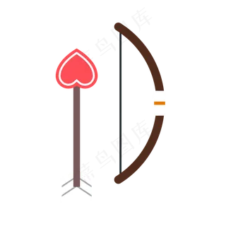 七夕情人节丘比特的箭png,免抠元素