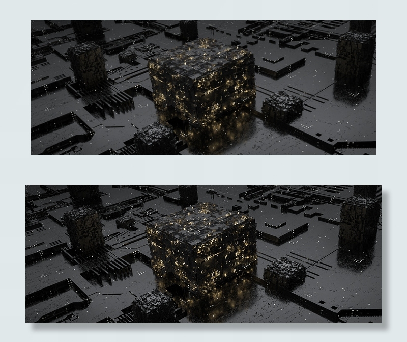 蓝色5G科技电路板C4D淘宝banner