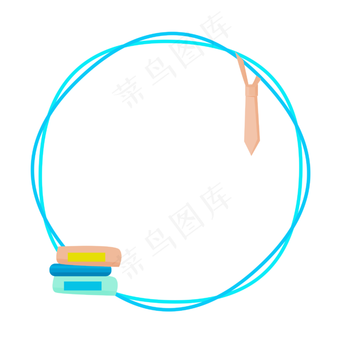 蓝色父亲节边框