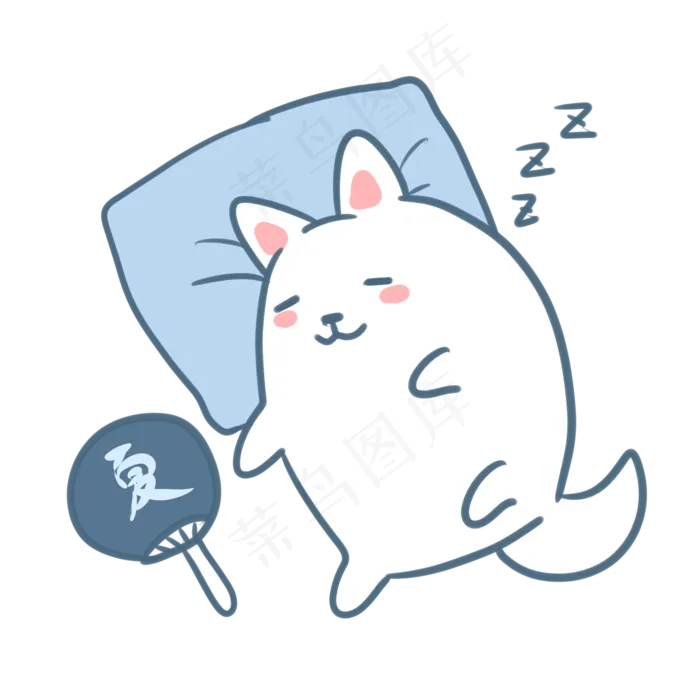 午睡的小萨摩(2100X2100(DPI:300))psd模版下载
