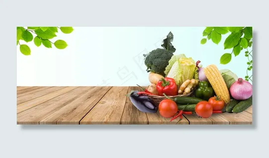 清新文艺水果新鲜食品淘宝banner