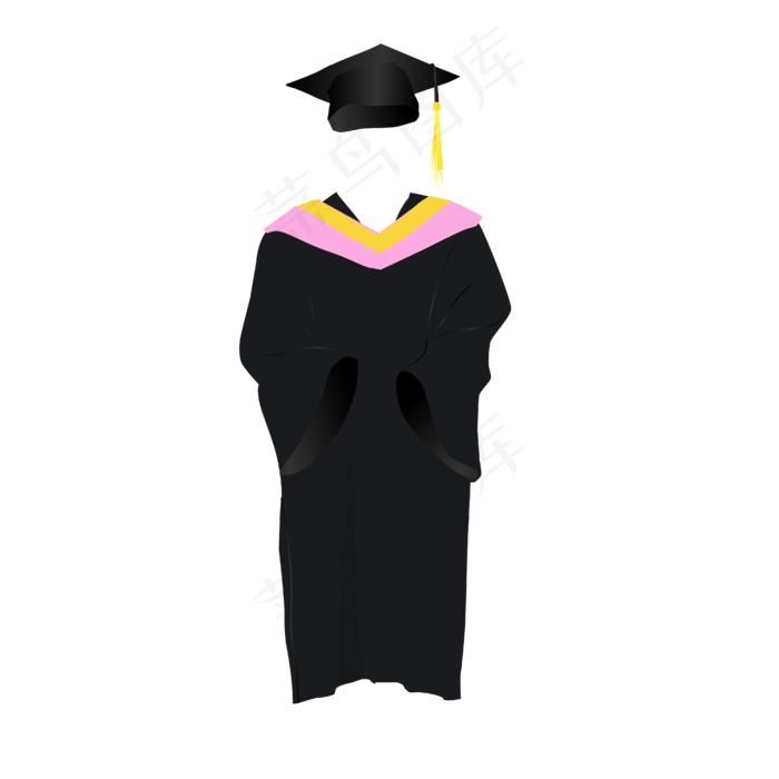 矢量大学毕业学士服学士帽(2000X2000(DPI:300))ai矢量模版下载