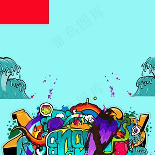 创意漫画涂鸦秋冬女装主图