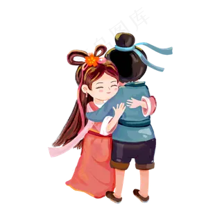 七夕情侣牛郎织女主题插图元素p 七夕情侣牛郎织女主题插图元素p