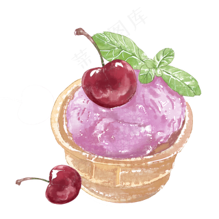 樱桃沙冰,免抠元素