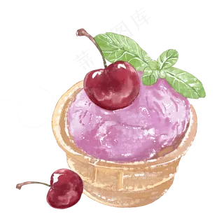 樱桃沙冰,免抠元素