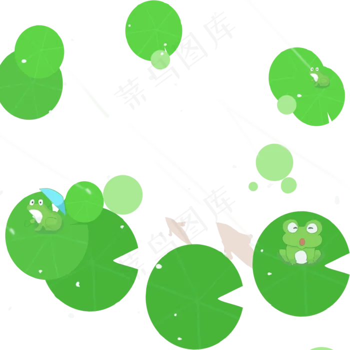 夏季荷叶(2000X2000(DPI:300))psd模版下载