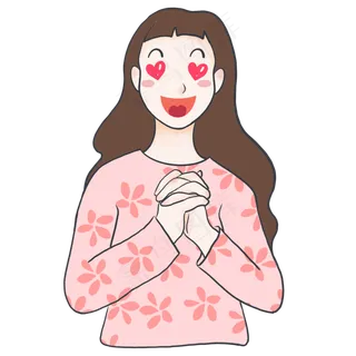 犯花痴的少女免扣图