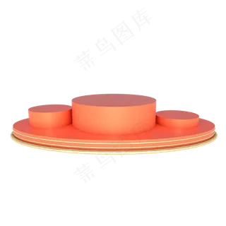 C4D立体电商装饰舞台物体摆放台,免抠元素