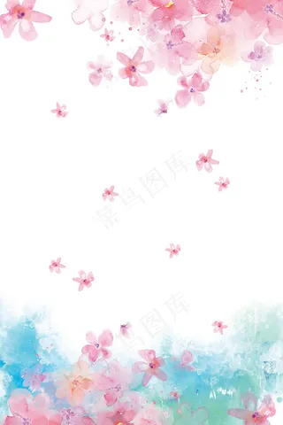 唯美清新美丽的桃花平面素材