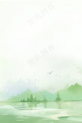 清明节绿色传统psd分层banner