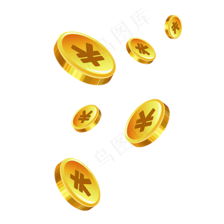漂浮金币金币雨,免抠元素